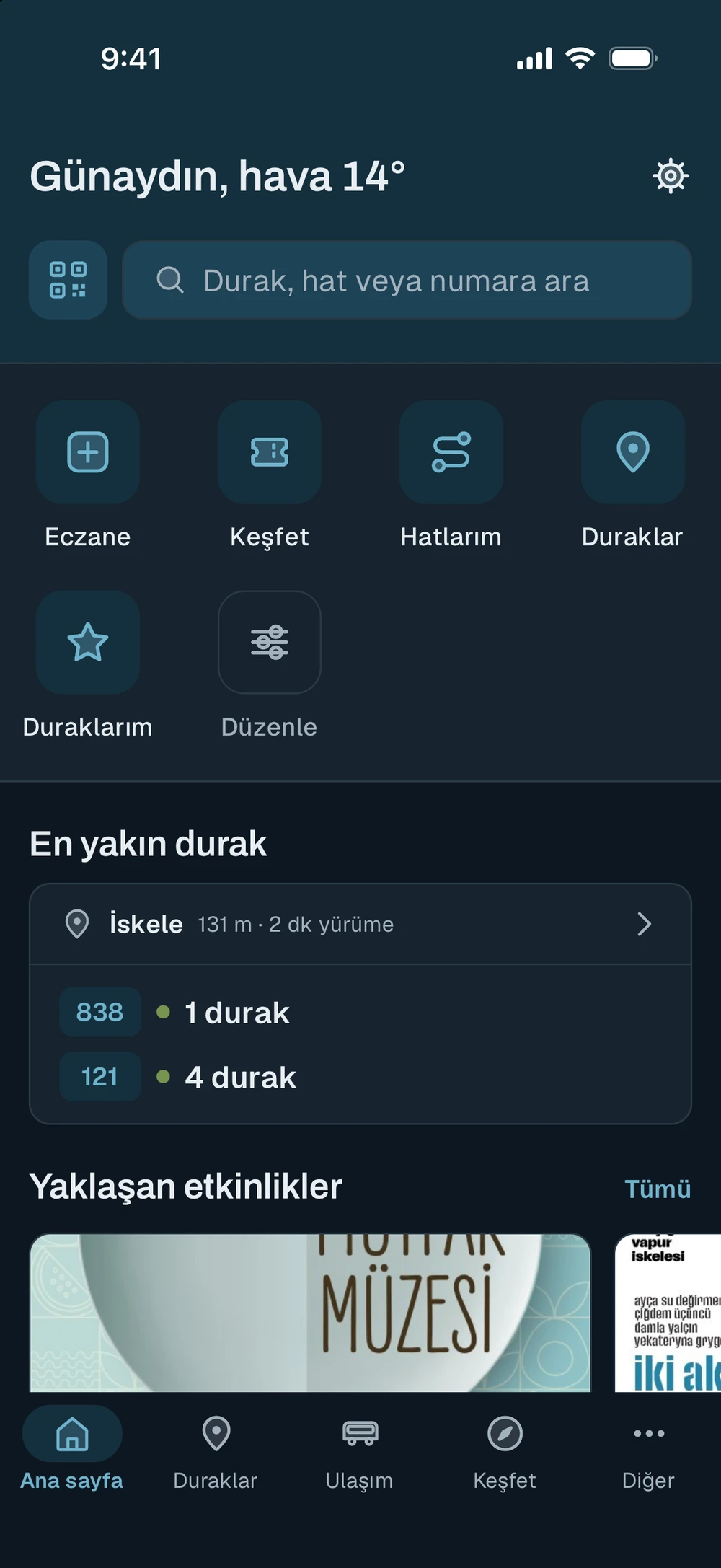Koyu temada ana sayfa